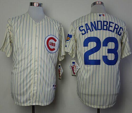 Cubs #23 Ryne Sandberg Cream 1969 Turn Back The Clock Stitched MLB Jersey - Click Image to Close